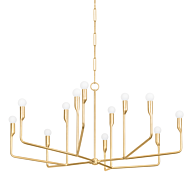 Norman 12-Light Chandelier in Vintage Gold Leaf