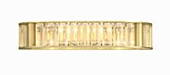 Farris 4-Light Bathroom Vanity Light in Aged Brass