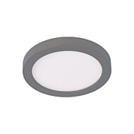 Round 1-Light LED Flush Mount Ceiling Light in Nickel