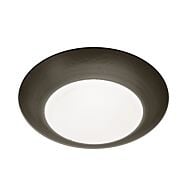 Disc 1-Light LED Flush Mount Ceiling Light in Bronze