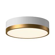 Brisbane 3-Light Flush Mount in Aged Gold with White