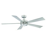 Modern Forms Wynd 60 Inch Indoor/Outdoor Ceiling Fan in Stainless Steel