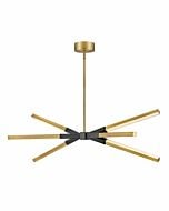 Fredrick Ramond Rae Linear Chandelier In Lacquered Brass