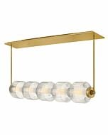 Fredrick Ramond Reign Linear Chandelier In Lacquered Brass