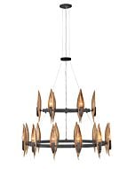 Fredrick Ramond Willow Chandelier In Carbon Black