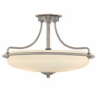 Quoizel Griffin 4 Light 21 Inch Ceiling Light in Antique Nickel