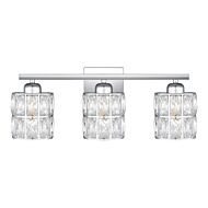 Gibson 3-Light Bathroom Vanity Light in Polished Chrome