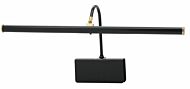 Grand Piano 1-Light LED Clamp Lamp in Black with Brass