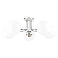 Stella 5-Light Semi-Flush Mount Ceiling Light in Polished Nickel