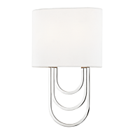 Mitzi Farah 2 Light 14 Inch Wall Sconce in Polished Nickel