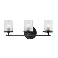 Ryan 3-Light Bathroom Vanity Light Bracket in Soft Black