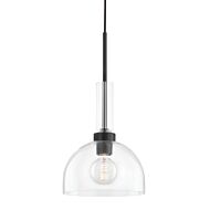 Tabitha 1-Light Pendant in Soft Black