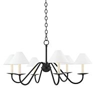 Lenore 6-Light Chandelier in Soft Black