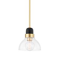 Camile 1-Light Pendant in Aged Brass