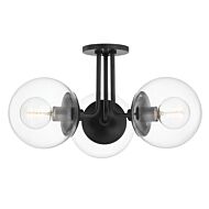 Meadow 3-Light Semi-Flush Mount Ceiling Light in Old Bronze