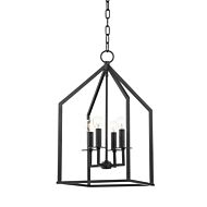 Lena 4-Light Pendant in Aged Iron