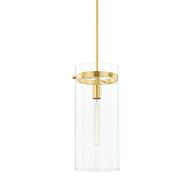 Haisley 1-Light Pendant in Aged Brass