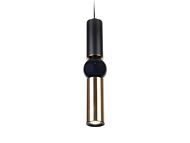Cicada 1-Light Pendant in Brushed Brass And Black