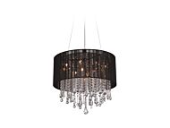 Beverly Dr. 12-Light 1Dual Mount with Flush & Hanging in Black Silk String