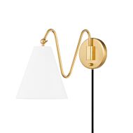 Onda 1-Light Wall Sconce in Aged Brass