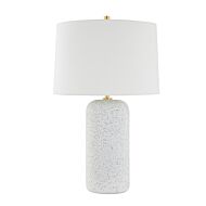 Margaret 1-Light Table Lamp in Aged Brass