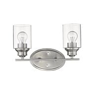 Gemma 2-Light Satin Nickel Vanity