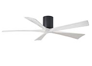 Irene 6-Speed DC 60" Ceiling Fan in Matte Black with Matte White blades