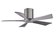 Irene 6-Speed DC 42" Ceiling Fan in Brushed Pewter with Barnwood Tone blades