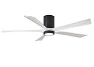 Irene 6-Speed DC 60" Ceiling Fan w/ Integrated Light Kit in Matte Black with Matte White blades