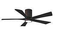 Irene 6-Speed DC 52" Ceiling Fan w/ Integrated Light Kit in Textured Bronze with Matte Black blades