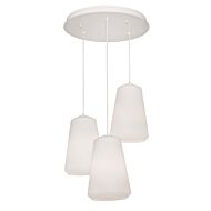 Isla 3-Light Pendant in White