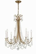 Karrington 8-Light Chandelier in Aged Brass