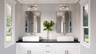 Kirby 2-Light Bathroom Vanity Light in Polished Chrome