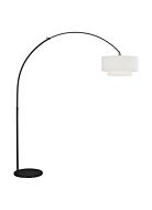 Sawyer 1-Light Floor Lamp in Midnight Black