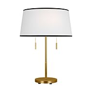 Ellison 2-Light Desk Lamp in Burnished Brass