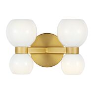 Londyn 4-Light Wall Sconce in Burnished Brass