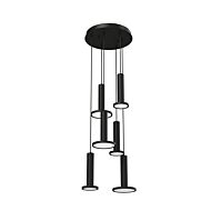 Luna 6-Light LED Pendant in Black