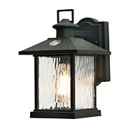 Lennon 1-Light Outdoor Wall Lantern in Black