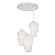 Lola 3-Light Pendant in White