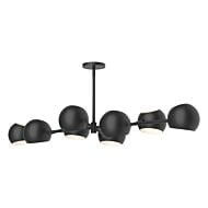 Willow 8-Light Linear Pendant in Matte Black