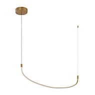 Talis LED Pendant in Brushed Gold