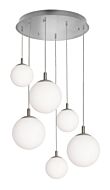 Loretto 6-Light Pendant in Satin Nickel