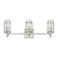 Flynn 3 Light Bathroom Vanity Light in Polished Nickel by Ralph Lauren