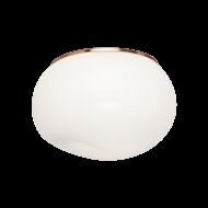 Matteo Gelasin 1 Light Ceiling Light In Aged Gold Brass