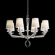 Emilea 8-Light Chandelier in Jet Black