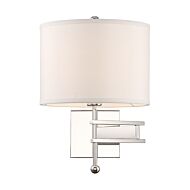 Crystorama Marshall Wall Lamp in Polished Nickel