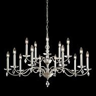 Schonbek Modique 15 Light Chandelier in Antique Silver with Clear Heritage Crystals