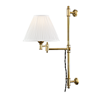 Hudson Valley Classic No.1 by Mark D. Sikes Adjustable Wall Lamp in Aged Brass