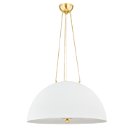 Chiswick 4-Light Pendant in Aged Brass