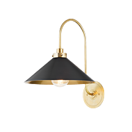 Clivedon 1-Light Sconce in Aged Brass